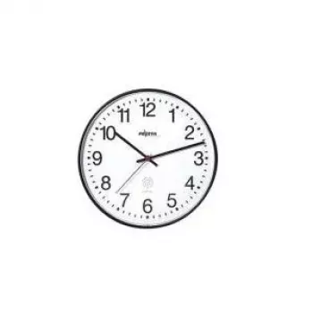 Horloge murale radio-pilotée PEWETA 30 cm noire en plastique mouvement silencieux 51.130.312