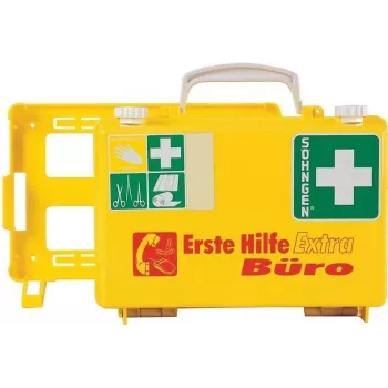 SÖHNGEN Extra Office First Aid Kit DIN 13157, Orange ABS Case, Wall Mountable, Up to 20 Persons O320126