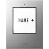 Émetteur de sonnette sans fil m-e modern-electronics 41302 avec plaque de nom éclairée, blanc