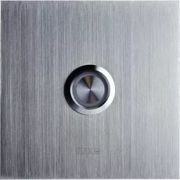 M-E MODERN-ELECTRONICS plaque de sonnette simple 41012 argent 8-24 V AC/DC/1 A