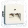 Metz Connect UPk unité de raccordement universelle encastrée, design UAE, 2xRJ45, mini-borne (130064111-I)