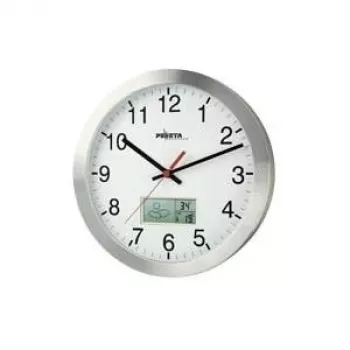 Horloge murale radio-pilotée PEWETA 51.161.315, cadran blanc, 300 mm, DCF77