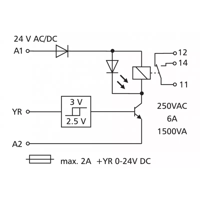 METZ CONNECT Module d'interface 1 voie sans niveau de commande manuelle KRS-E06 (110655)