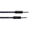 Câble audio jack mono Cordial 14770 6,3 mm TS vers 6,3 mm TS 5 m noir/bleu textile