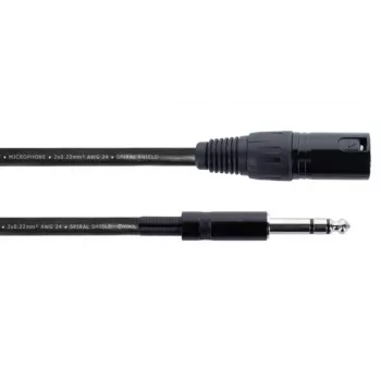 Cordial EM 1.5 MV Câble audio XLR vers jack TRS 6,3 mm 1,5 m noir 14811
