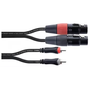Cordial EU 1.5 FC Câble audio XLR vers RCA 1,5 m noir 14852