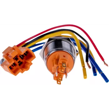 Bouton-poussoir JOY-IT BUTTON22B-M-GR (contact à fermeture), 22mm, 250V AC 7A, 1 NO, IP67, IK10, vert