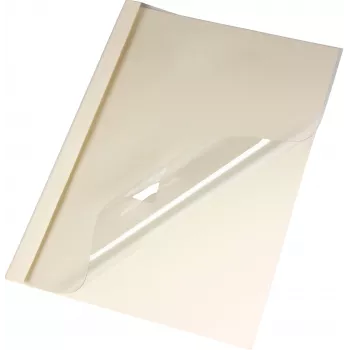 Chemises à reliure thermique LMG A4 beige lin 3 mm dos pack de 50 BMDLEM-BEIG-R3