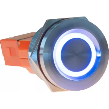 Bouton-poussoir JOY-IT Button22T-01, LED rouge/bleu, 22 mm, IP68, IK10
