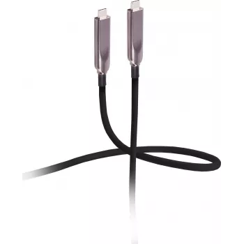 Câble optique actif hybride USB-C Flexline 12,5 m 8K 60 Hz 10 Gbit/s 60 W PD TPU noir FL31-44211