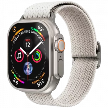 Bracelet Woven Loop VONMÄHLEN pour Apple Watch 40/41/42 mm, crème