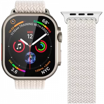 Bracelet Woven Loop VONMÄHLEN pour Apple Watch 40/41/42 mm, crème