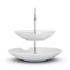 FIFTYEIGHT PRODUCTS BHS FIFTYEIGHT Food-Tempel assiette creuse 2 niveaux avec bouchée (T023501) – ensemble de 2 bols en porcelaine, 500 ml, blanc