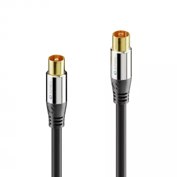Câble d'antenne PURELINK Sonero 2 m S-AC000-020 Premium, coaxial mâle vers femelle, 75 ohms, double blindage, blanc