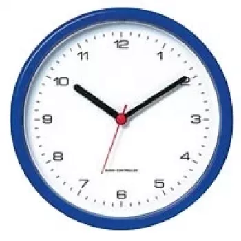 Horloge murale radio-pilotée PEWETA Design bleue 300 mm DCF77 quartz 51.001.216