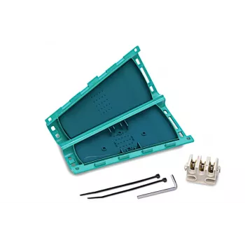 Support de collier de câble HellermannTyton 435-00658 vert en polypropylène, 110 mm x 53 mm, fixation par vis, 2 trous, -20 °C à 90 °C