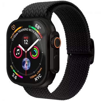 Boucle tissée VONMÄHLEN 40, 41, 42 mm taille unique, tout noir