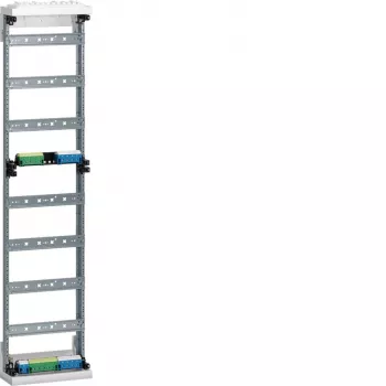 Panneau de post-équipement Hager ZAD717 pour colonne de raccordement compteur, 7 rangées, 12 modules par rangée, bornes embrochables N/PE, blanc pur