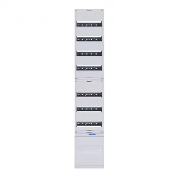 Module d'assemblage de distribution Hager ZH53XS, 12 TE, 7 rangées, blocs de bornes N+PE, gris clair