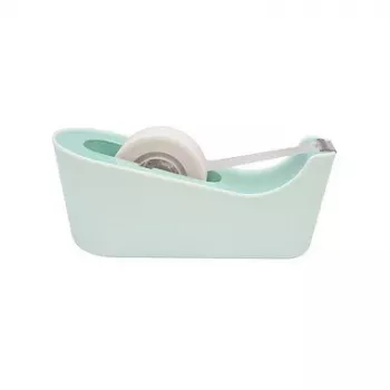 Dévidoir de bureau 3M Scotch C18 vert menthe avec Magic Tape, 19 mm x 7,5 m, transparent