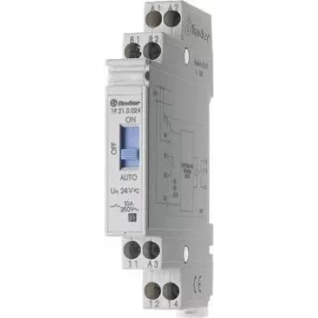 Interrupteur crépusculaire Finder 19.21.0.024 avec minuterie et contact de retour, 1 CO 10 A, 24 V AC/DC