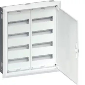 HAGER tableau de distribution encastré FWU42S, 96 modules, 4 rangées, IP30, blanc