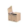 Boîte d'archivage pour classement suspendu ELBA tric System Standard, brun naturel, DIN A4, carton ondulé, fermée sur tous les côtés (83524)