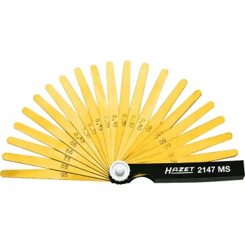 Jeu de jauges d'épaisseur HAZET 2147MS, 20 lames, 0,05-1,00 mm, DIN 2275