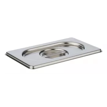 APS couvercle GN 1/9 175 x 108 x 25 mm acier inoxydable, sans encoche pour cuillère, lavable au lave-vaisselle - 1 pièce (81591)