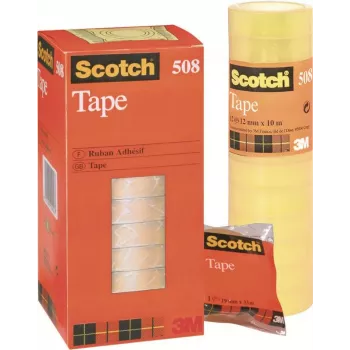 Ruban adhésif 3M Scotch Magic Tape 508, 15 mm x 33 m, transparent, 10 rouleaux 508 1533