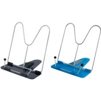 WEDO Support de lecture, base en plastique, réglage d'angle continu, porte-livre en métal nickelé, 230 x 200 mm 211 8