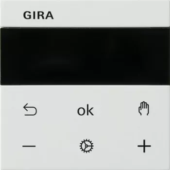 Régulateur de température ambiante Gira RTR BT System rws 539427, blanc pur brillant