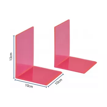 Serre-livres MAUL 10 x 10 x 13 cm rose néon (paire)