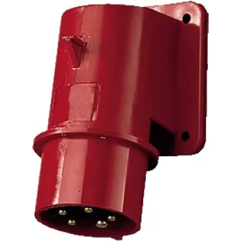 MENNEKES CEE Panel Mount Plug 16 A 5-Pole 400 V 6h IP44 Red (379)