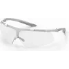 Lunettes de protection Uvex Super Fit ETC 9178 avec protection anti-buée et UV, verres clairs, monture anthracite/bleue 9178415