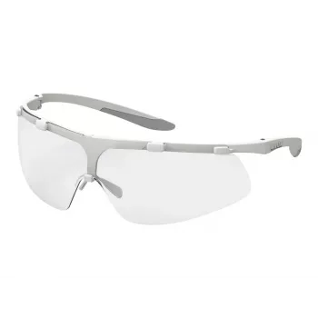 Lunettes de protection Uvex Super Fit ETC 9178 avec protection anti-buée et UV, verres clairs, monture anthracite/bleue 9178415