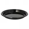 Assiettes de menu réutilisables PAPSTAR, non divisées, Ø 22 cm, hauteur 2,6 cm, polypropylène, noir, 12 pièces (96558)