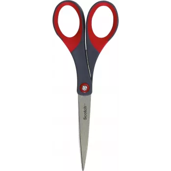 Ciseaux de précision 3M Scotch 180 mm rouge/gris pointus en acier inoxydable Comfort Grip (1447)