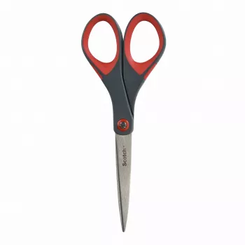 Ciseaux de précision 3M Scotch 180 mm rouge/gris pointus en acier inoxydable Comfort Grip (1447)
