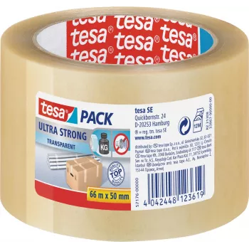 Ruban d'emballage TESA ultra fort 66 m PVC transparent (57176)