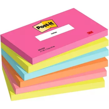 Notes 3M Post-it 655-6-POP, 127 x 76 mm, Powerpink, 100 feuilles, repositionnables