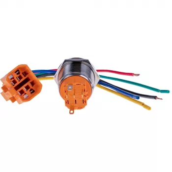Bouton-poussoir momentané JOY-IT BUTTON22A-M-RD, 22 mm, rouge, 250 V AC, 3 A, 1 NO, IP67, IK10
