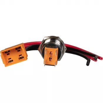 Bouton-poussoir à verrouillage JOY-IT Button22C-02, rouge, 240 V AC, 15 A, IP67, IK10, montage sur panneau