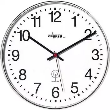 Horloge murale radio-pilotée PEWETA plastique mat 30 cm noir/blanc 51.130.313