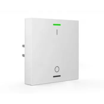 Bouton-poussoir KNX MDT BE-TAL55T1.B1 avec capteur de température, 1 poste, LED d'état RGB-W, blanc pur brillant