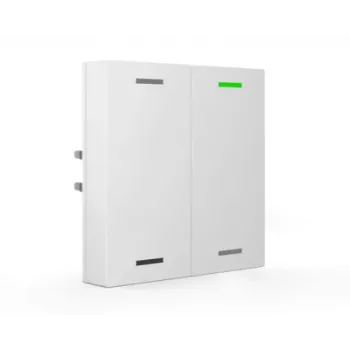 Capteur bouton-poussoir KNX MDT BE-TAL63T2.01 Light 63, 2 postes, RGBW, capteur de température, blanc studio brillant