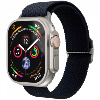 VONMÄHLEN boucle tissée pour Apple Watch 44/45/49 mm, Navy