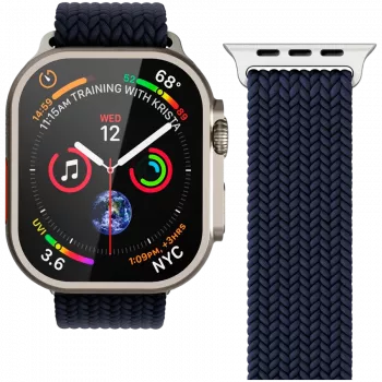 VONMÄHLEN boucle tissée pour Apple Watch 44/45/49 mm, Navy