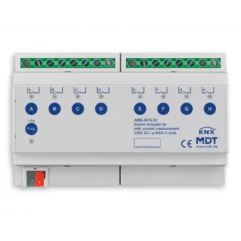 Actionneur de commutation KNX MDT AMS-0816.03, 8 canaux, 16 A, 8 TE