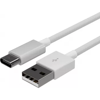 Câble de charge et de synchronisation FLEXLINE FL31-13043 USB-A vers USB-C, 2.0, ABS, blanc, 2 m